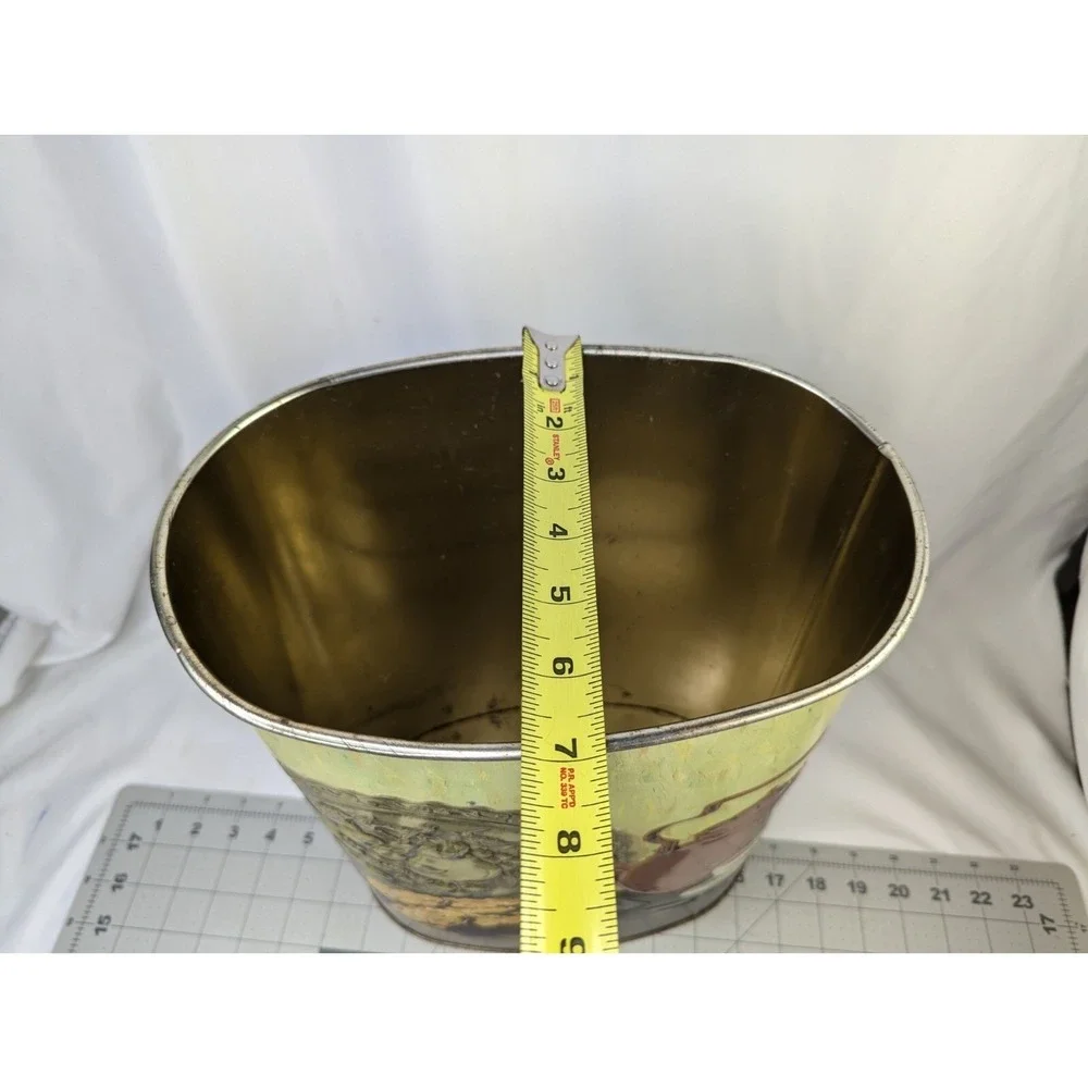 Weibro Trash Can Tea Time and Cookies Metal